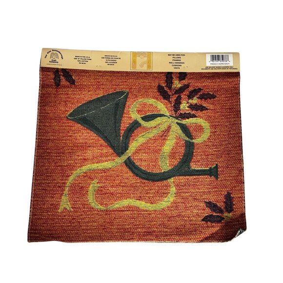 Olde Greensborough Craft Co 18" Jacquard Tapestry Panel French Horn - Picture 4 of 7